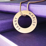Always Forever Washer Necklace - Memorial & Cremation Jewellery by Belle Fever