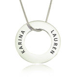 Always Forever Washer Necklace - Memorial & Cremation Jewellery by Belle Fever