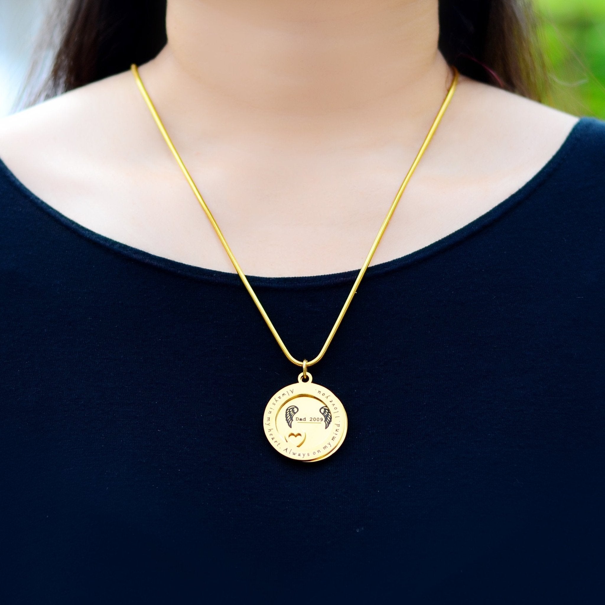 Always on My Mind Necklace - Memorial & Cremation Jewellery by Belle Fever