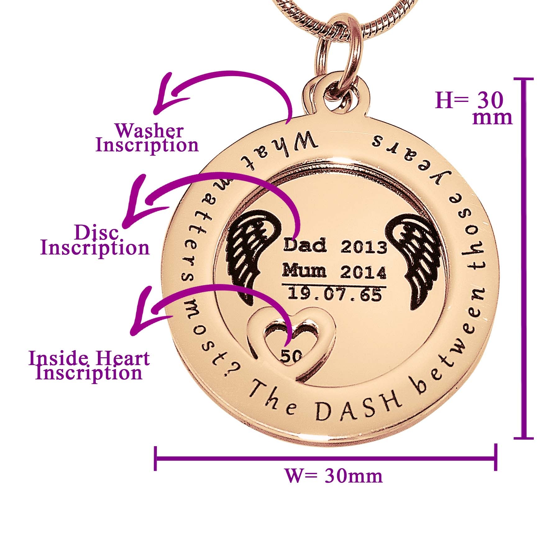 Always on My Mind Necklace - Memorial & Cremation Jewellery by Belle Fever