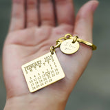 Calendar Keyring with Disc Charm - Keyrings by Belle Fever