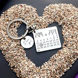 Calendar Keyring with Disc Charm - Keyrings by Belle Fever