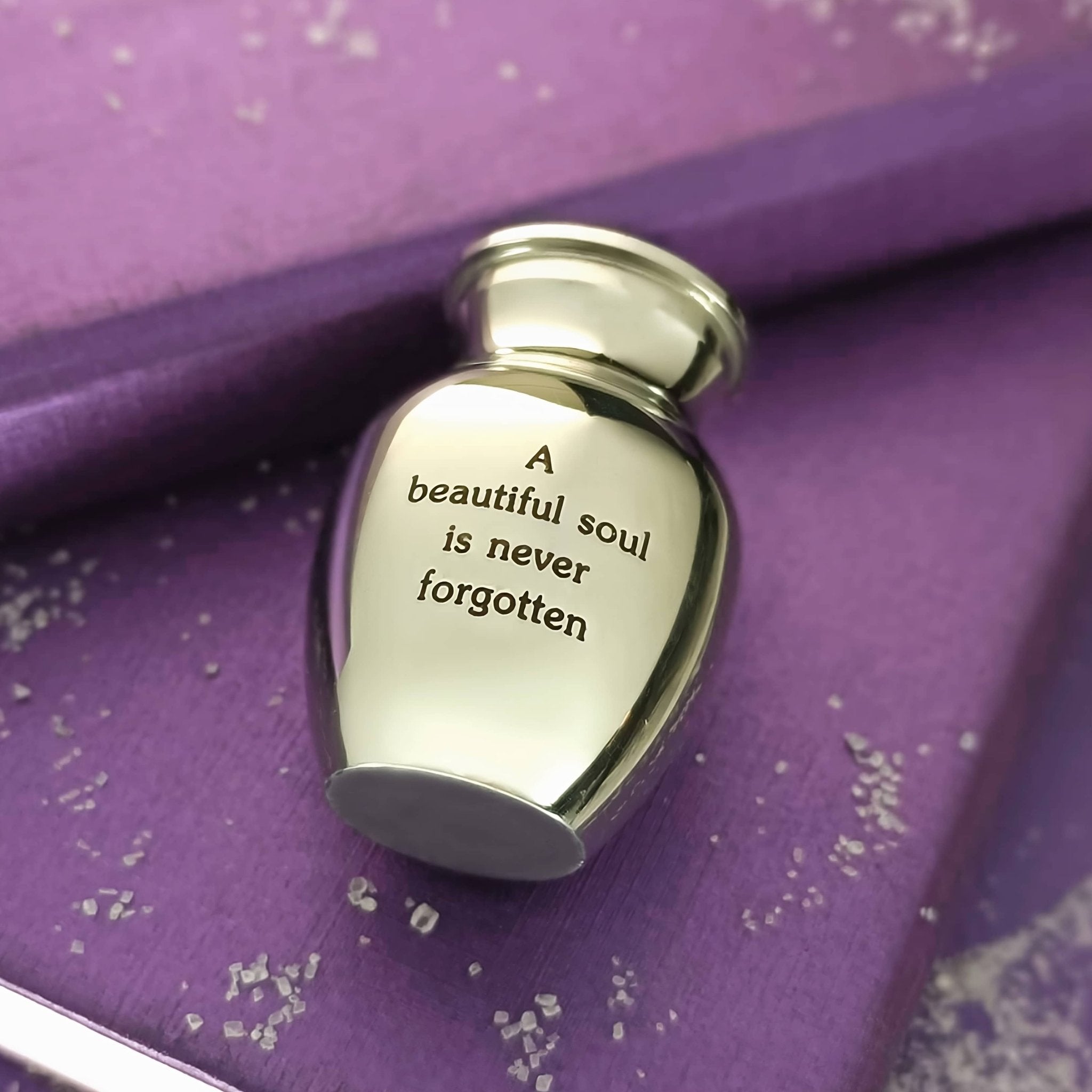 MINI Personalised Keepsake Urn in Luxury Gift Box - Memorial & Cremation Jewellery by Belle Fever