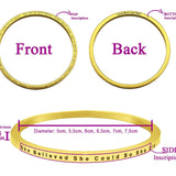 She Believed She Could | Inspirational Bangle - Bangles & Bracelets by Belle Fever