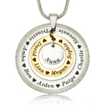 Sparkling Circles of Loved Ones Personalised Necklace - Mothers Jewellery by Belle Fever
