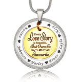 Sparkling Love Story Necklace - Mothers Jewellery by Belle Fever