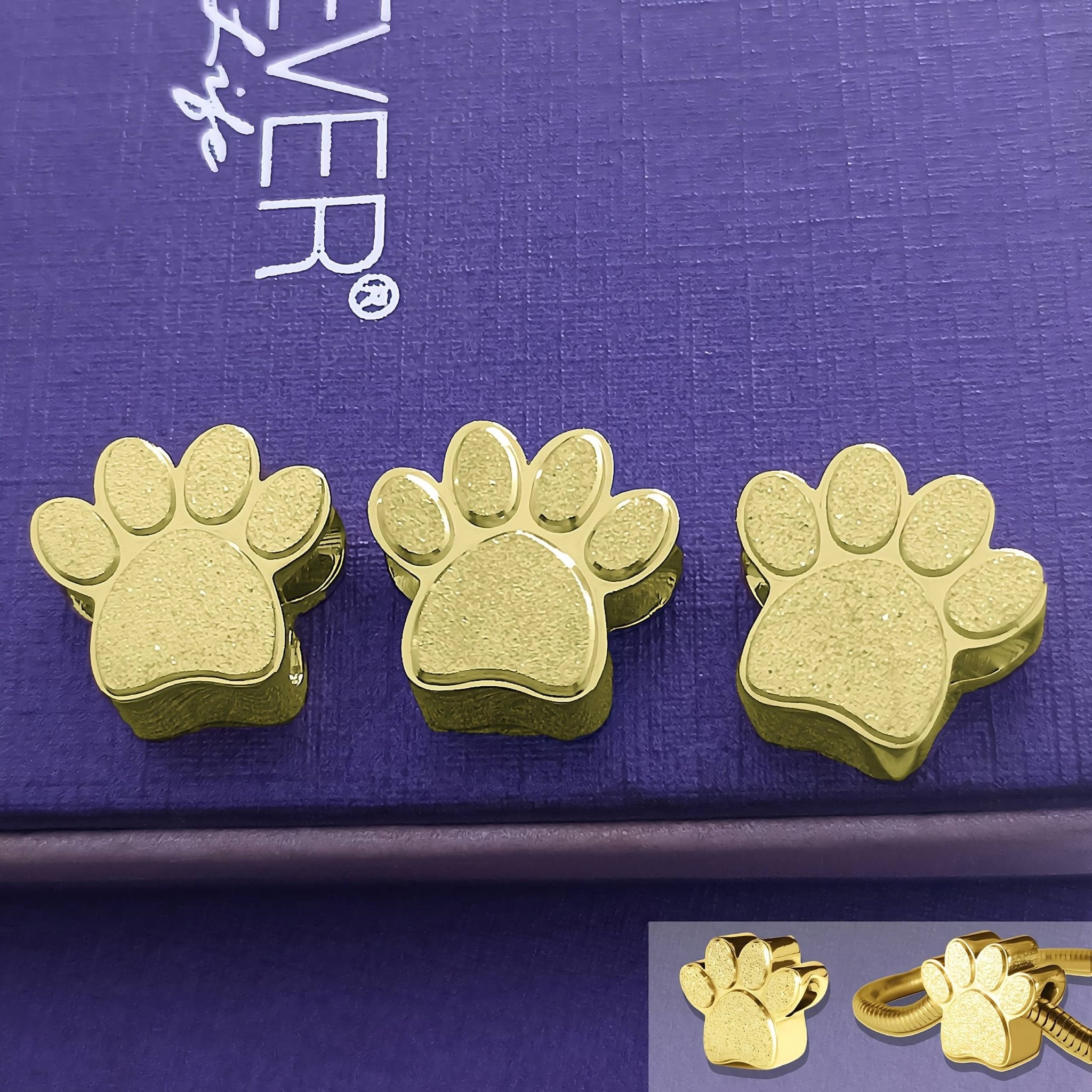 Sparkling Paw Charm for Moments Bracelet - Moments Charm Bracelets by Belle Fever