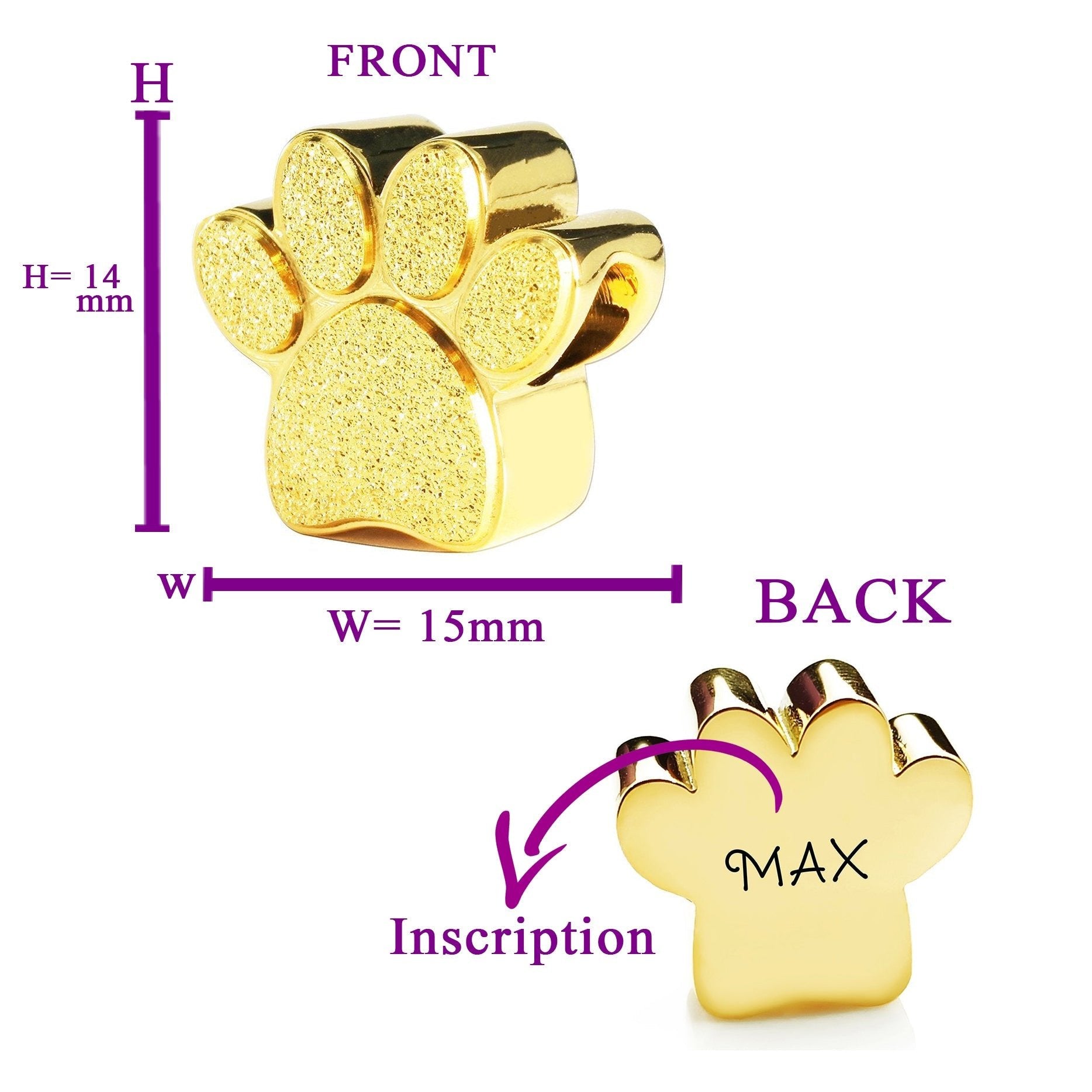 Sparkling Paw Charm for Moments Bracelet - Moments Charm Bracelets by Belle Fever