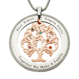 Tree of My Life Sparkling Washer and Birthstones | Personalised Necklace - Family Tree Necklaces by Belle Fever