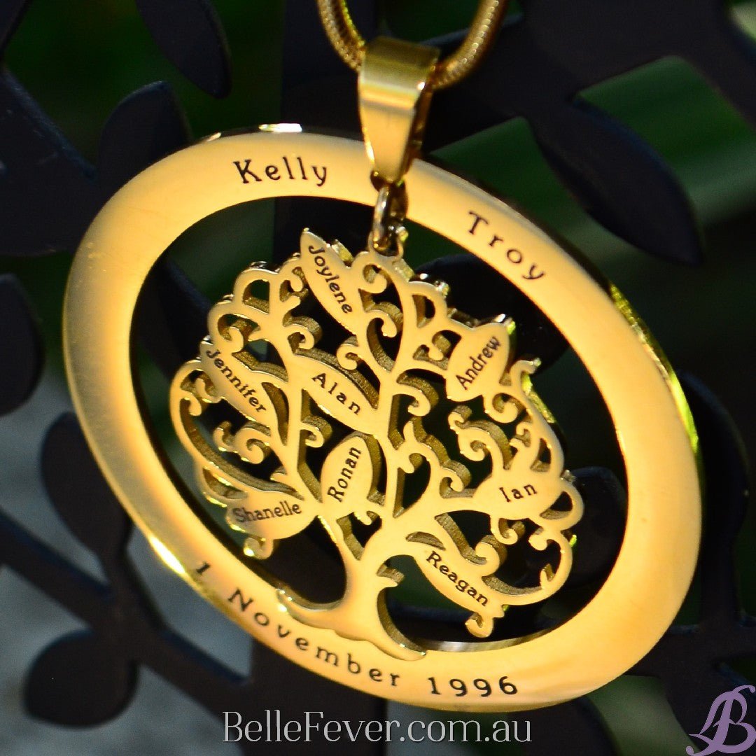 Tree of My Life Washer Necklace - BELLE FEVER