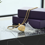 Always Love Cremation Necklace by Belle Fever — gold heart memorial pendant engraved with ‘A piece of my heart is in Heaven,’ symbolising everlasting love and remembrance.