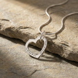 Belle Fever Always In My Heart necklace silver, personalised heart necklace, engraved jewellery, romantic keepsake gift