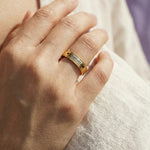 Belle Fever personalised ring, custom engraved name for unisex gift. 