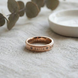Rose Gold Belle Fever Personalised Ring, a sentimental keepsake for loved ones.