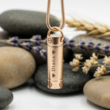Cylinder Cremation Necklace