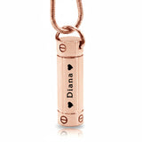 Cylinder Cremation Necklace