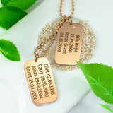 Double Dog Tag Necklace