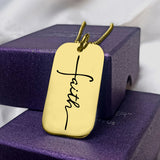 Faith Dog Tag Necklace