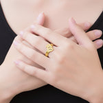 Belle Fever Footprint ring with engraved name and date, elegant keepsake ring for mom symbolizing love and newborn memory