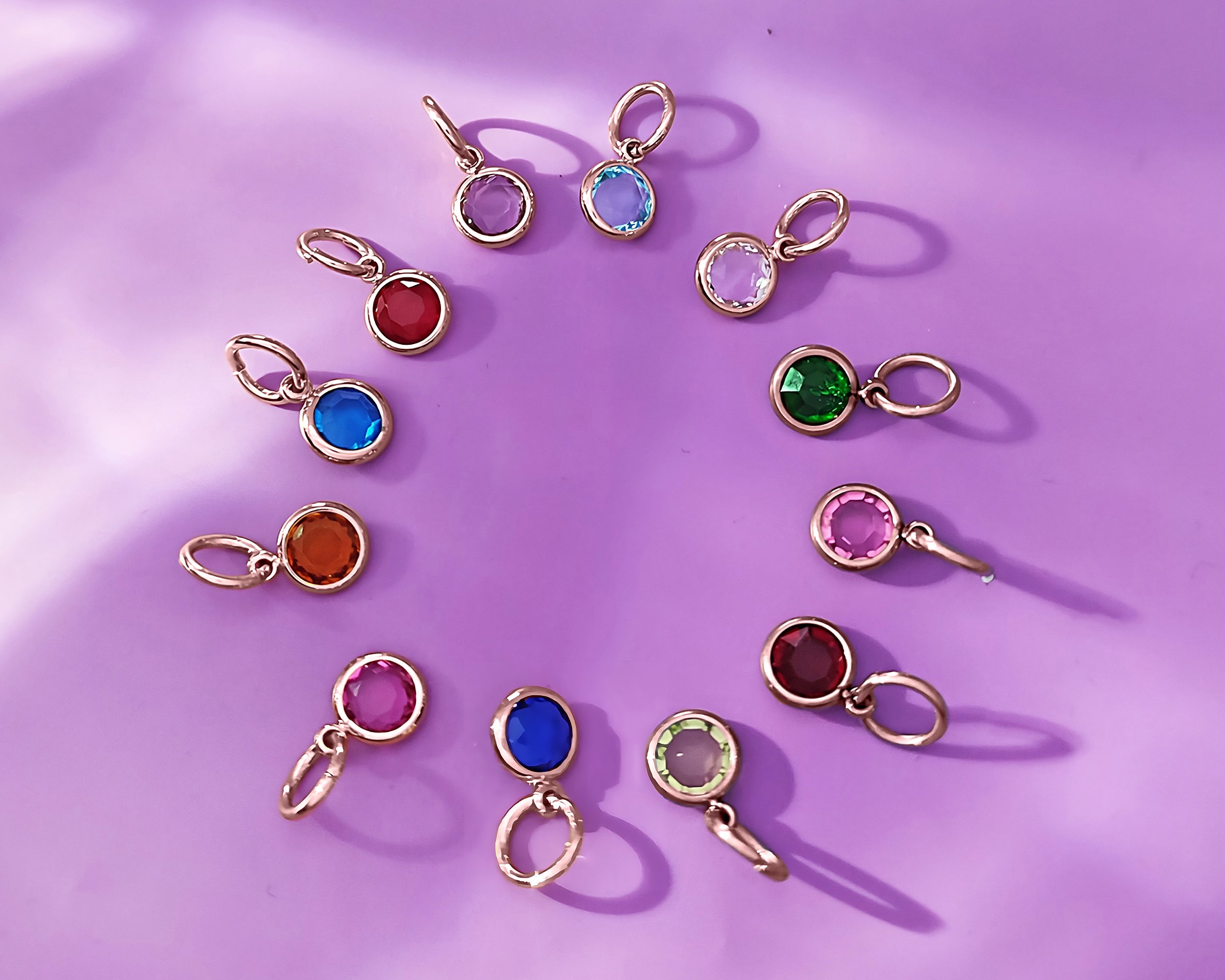 Birthstone Hanging Charm for Keyring