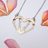 In My Heart Name Necklace (Birthstones Optional)