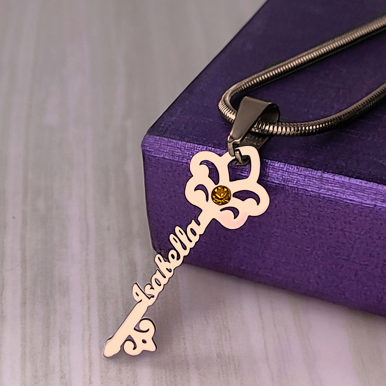 Key Name Necklace