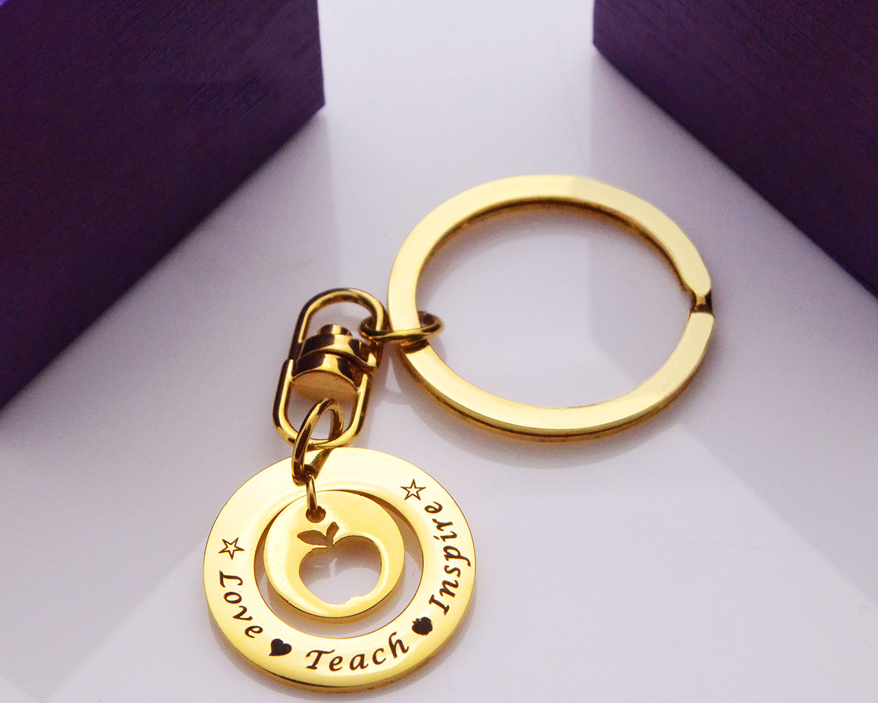Love Teach Inspire Teacher Keyring