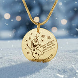 Melting Snowman Necklace