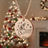 Melting Snowman Necklace