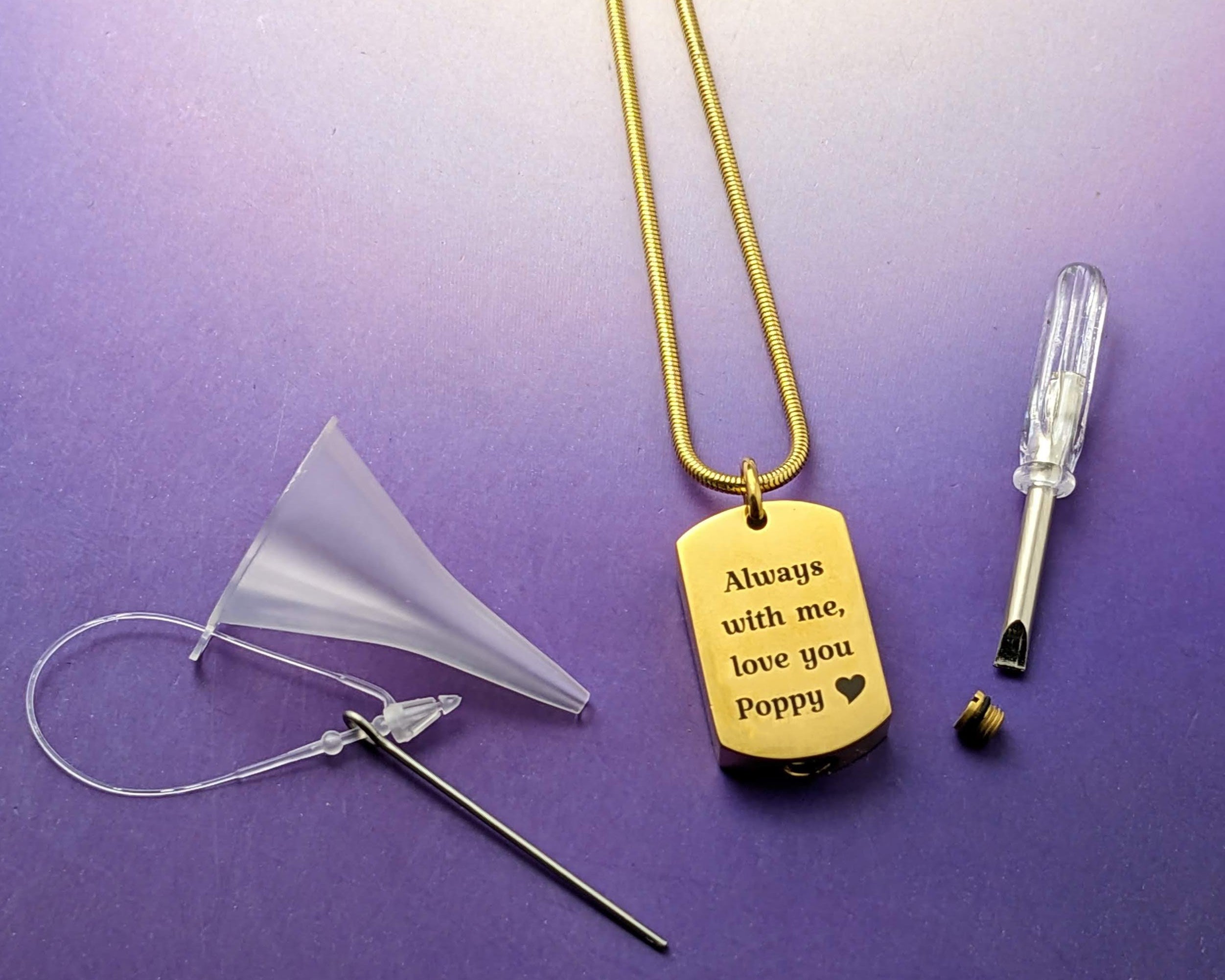 Memory Tag Cremation Necklace