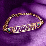 Name Bracelet (Birthstones Optional)