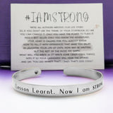 *I am STRONG Cuff Bangle - SILVER