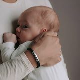 Personalised Black Leather Bracelet