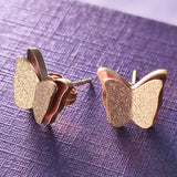 Sparkling Butterfly Stud Earrings