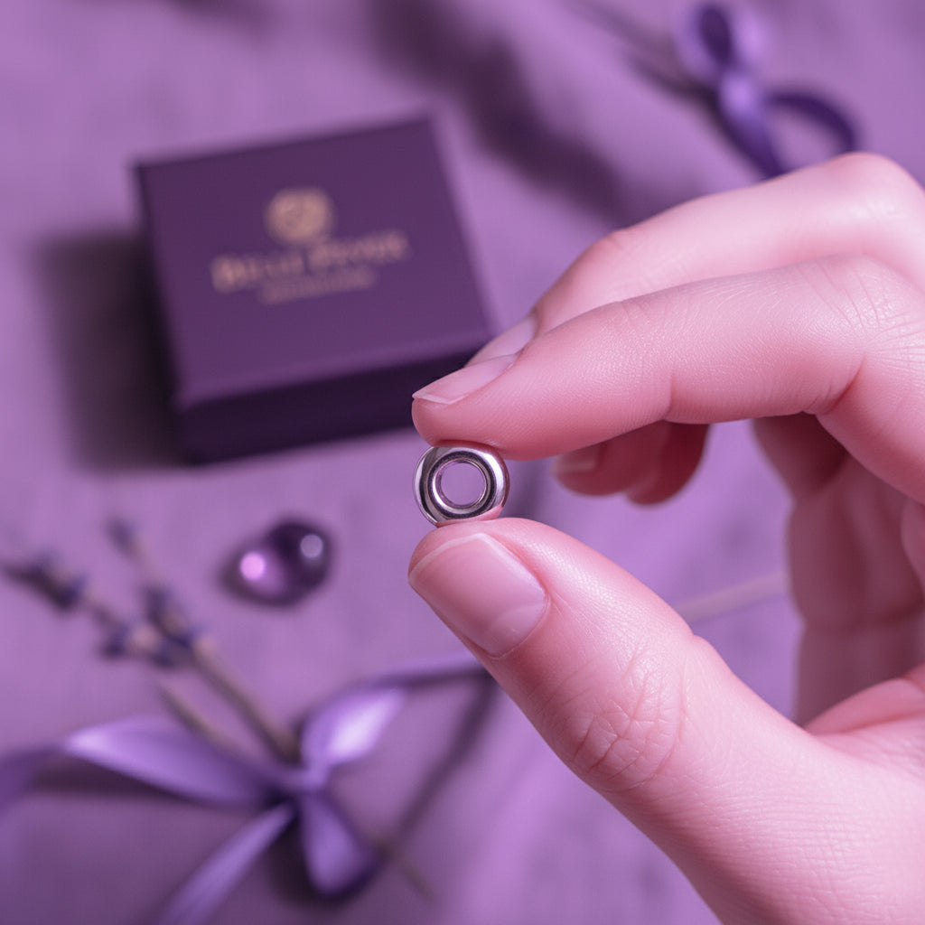 Belle Fever Additional Stopper Bead — silver-toned accessory designed to keep charms in position while adding a touch of refined beauty to your bracelet.