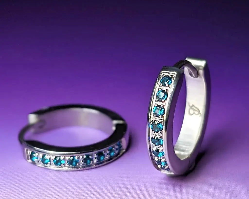 Zircon Hoop Earrings