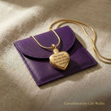 Always Love cremation necklace displayed with memorial gift wallet packaging