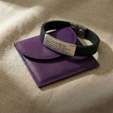 Always Remember personalised ID bracelet presented in elegant jewelry gift wallet