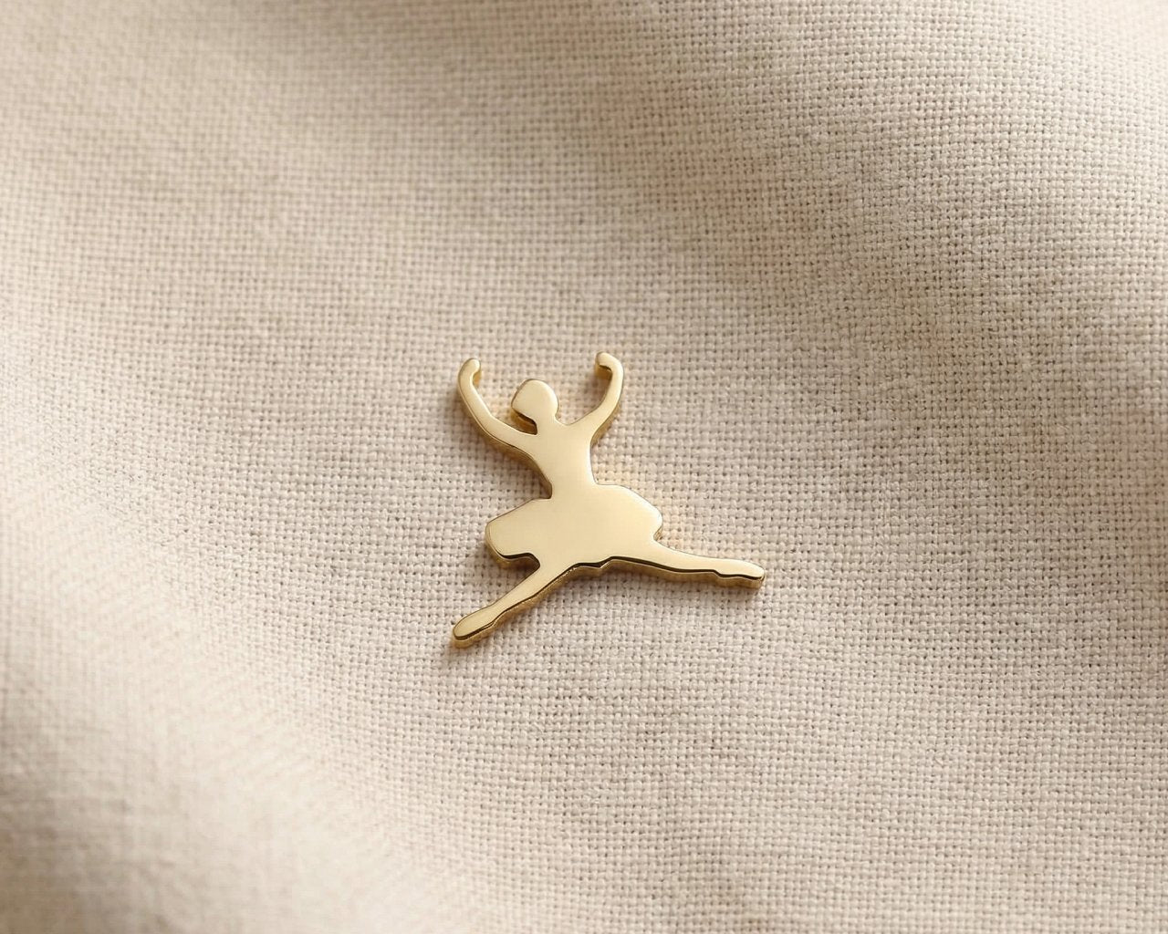 Gold ballet dancer charm for Dream Locket bracelet inspired by dance, passion, and graceful movement