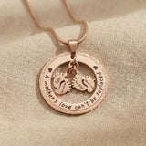 Can’t Be Replaced Necklace with engraved message and sparkling pendant option