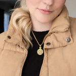 Belle Fever Circle Cremation Necklace, elegant sympathy gift for celebrating a loved one’s life.