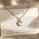 Comfort necklace with moon and star pendant, symbolic memorial jewellery for emotional support