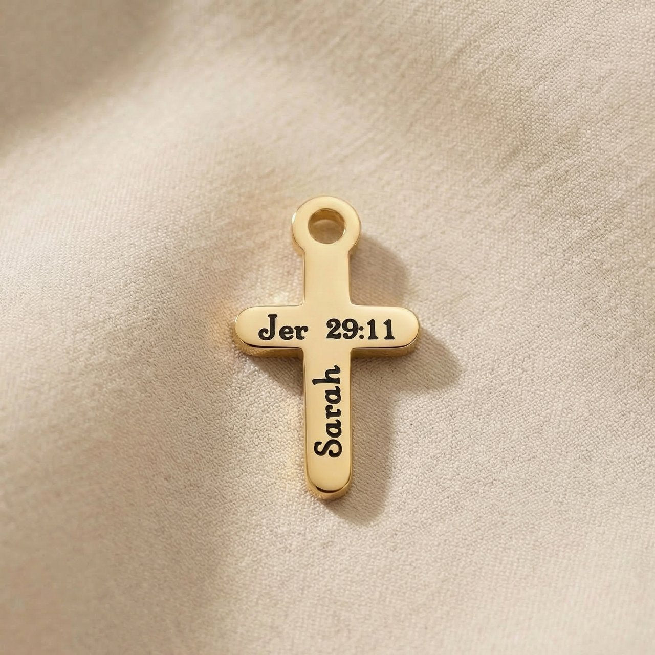 Gold cross charm for Dream Locket bracelet with polished finish and meaningful faith-inspired jewelry design