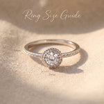 Crystal soul ring size guide showing band width and centre stone proportions