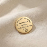 Personalized engraved message disc charm for Dream Locket bracelet with meaningful quote and memory symbolism
