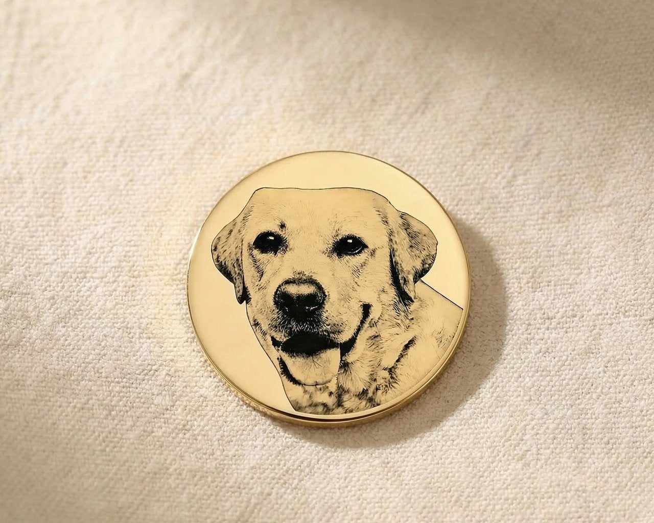 Personalized photo disc charm for Dream Locket bracelet featuring custom pet portrait keepsake jewelry