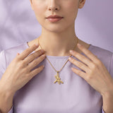 Dragonfly Necklace with Custom Engraved Names by Belle Fever worn close to neckline, meaningful dragonfly jewellery symbolising strength and transformation.