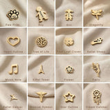 Dream locket charms collection with family figures, symbols, letters and decorative inserts