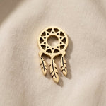 Gold dream catcher charm for Dream Locket bracelet symbolizing protection, dreams, and spiritual guidance
