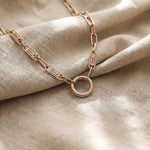 Endless Ties Necklace in rose gold, elegant personalised jewellery piece